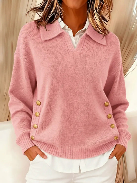 Vicenta | Jersey con Cuello Polo y Botones - imagen 2