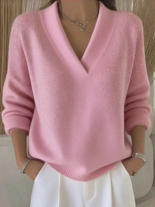 Violeta | Jersey Holgado con Cuello de Pico - imagen 2