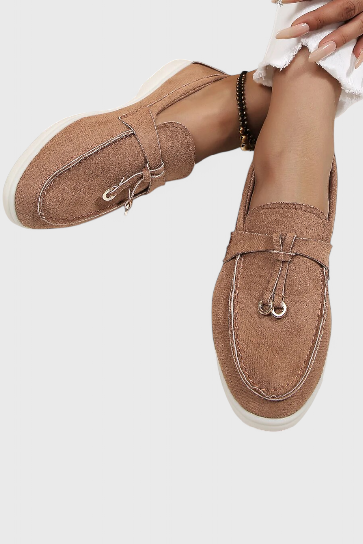 Coralie Mocasines con Acabado Suede