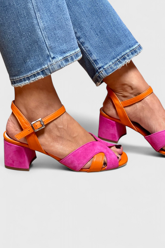 Norma Sandalias Elegantes con Tacón Cómodo y Correa Ajustable