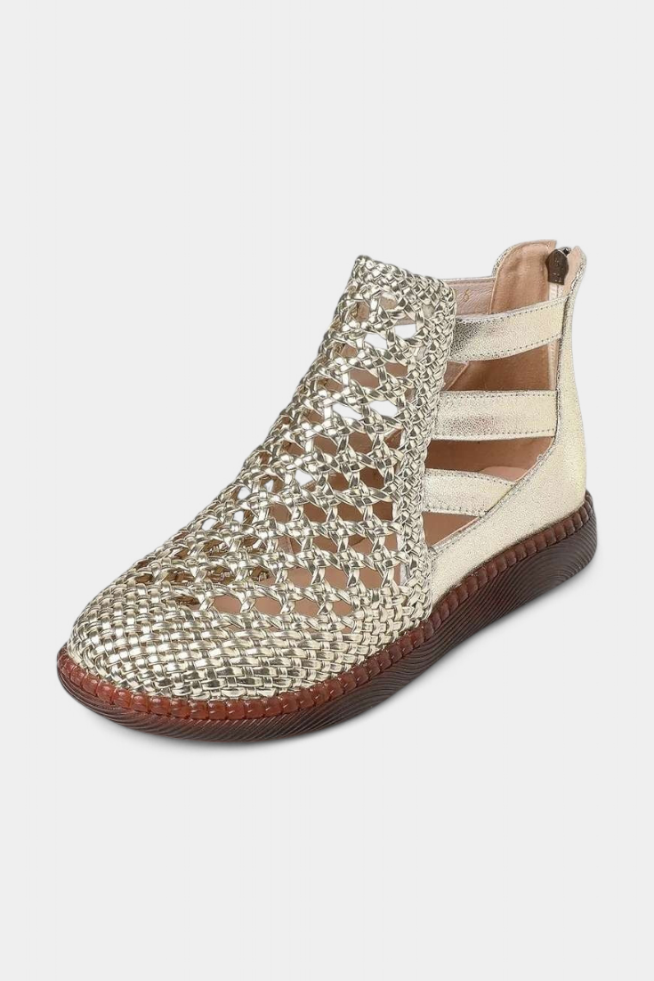 Alica Sandalias Trenzadas con Diseño Calado y Suela Flexible