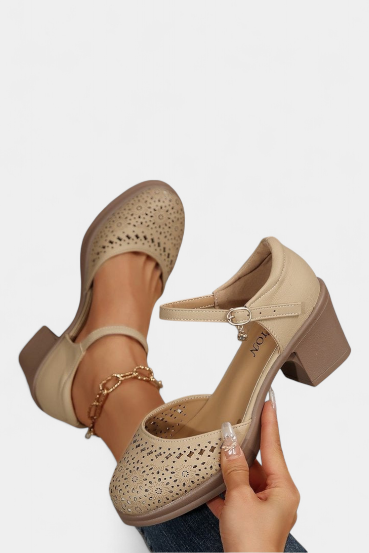 Cirila Botines de Mujer de Cuero Sintético con Hebilla Decorativa