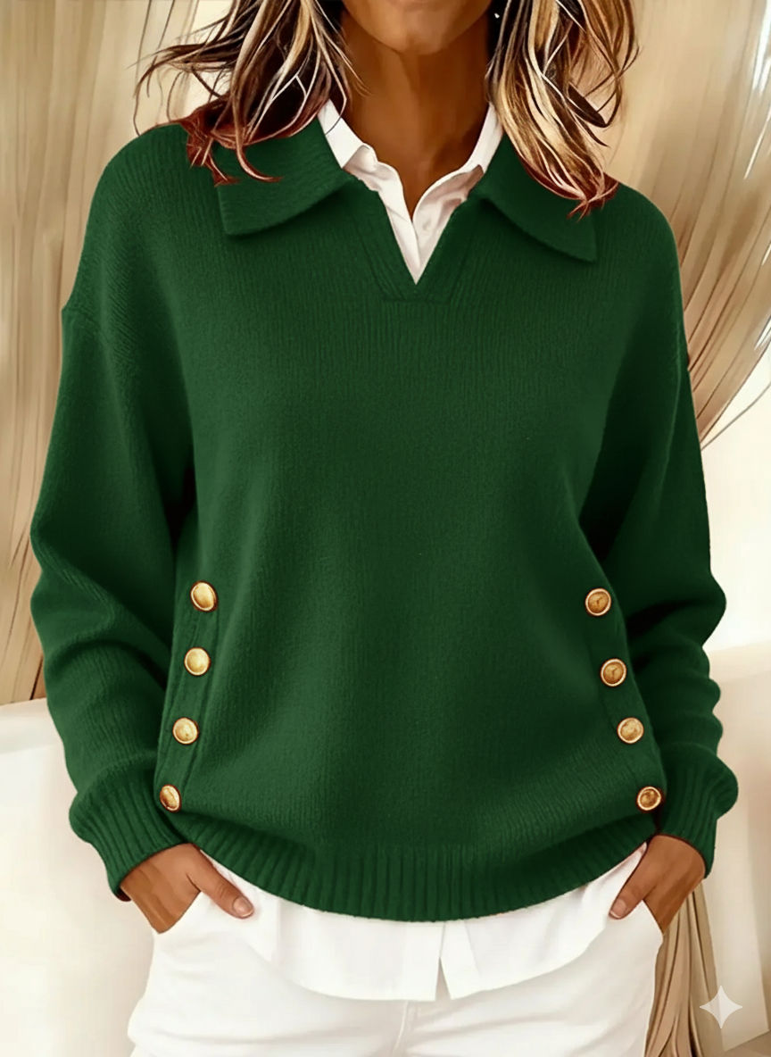 Vicenta | Jersey con Cuello Polo y Botones - imagen 7