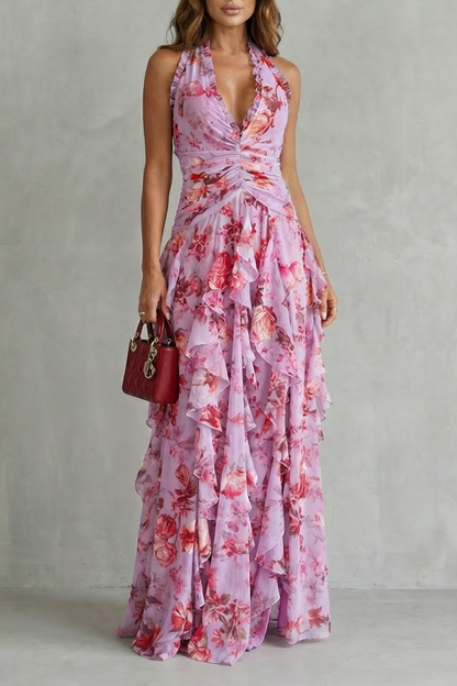 Bella | Vestido Largo Romántico de Rosas