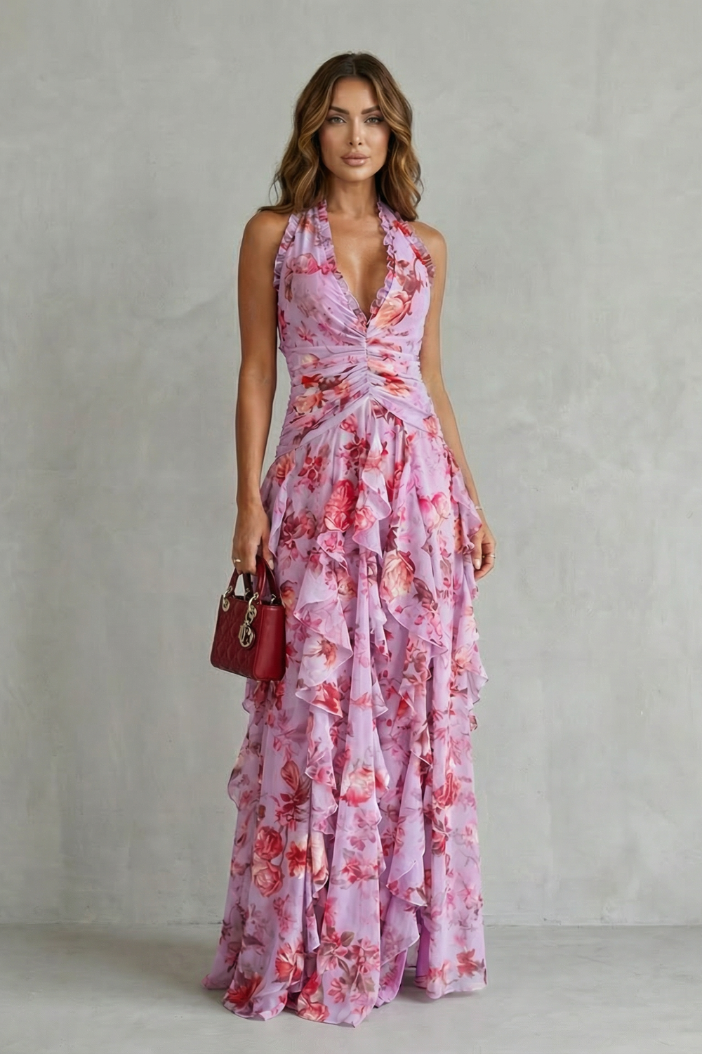 Bella | Vestido Largo Romántico de Rosas