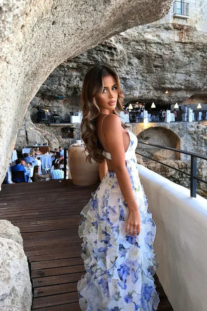 Úrsula | Vestido Midi Floral con Volantes