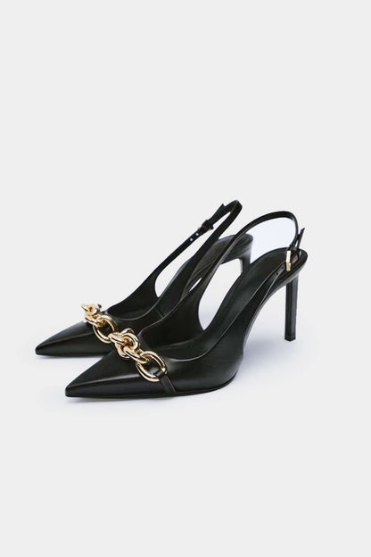 Tacones Metálicos con Cadena