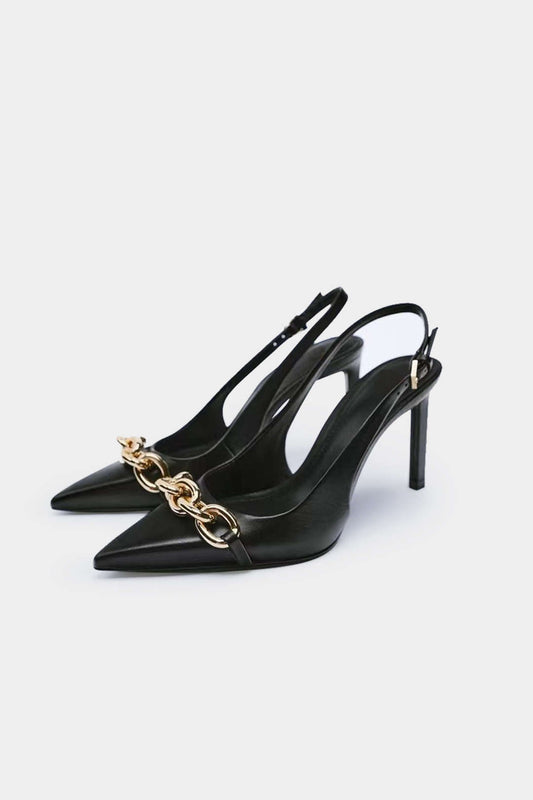 Tacones Metálicos con Cadena