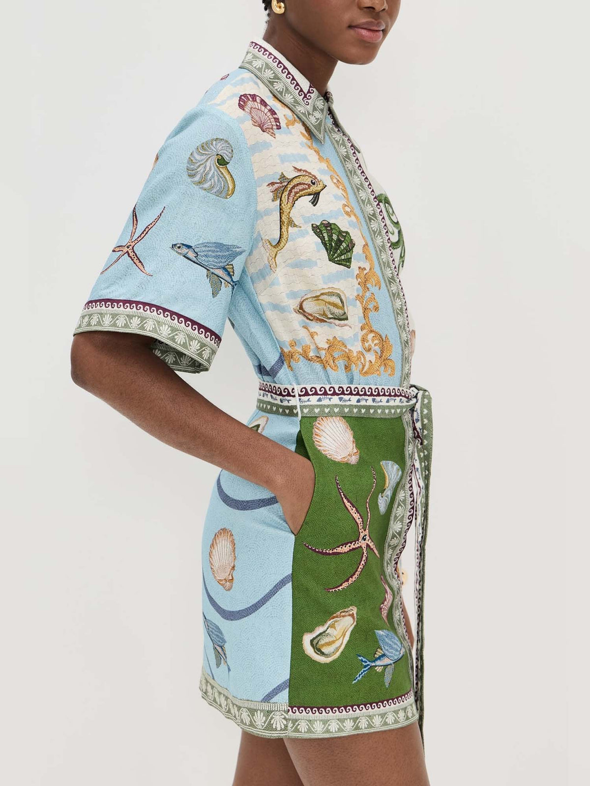 CONJUNTO CAMISERO ESTAMPADO MEDITERRÁNEO