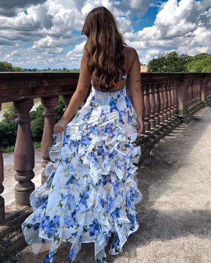 Úrsula | Vestido Midi Floral con Volantes
