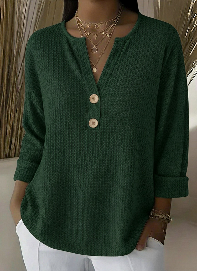 Lucía | Camiseta Henley Gofrada con Botones - imagen 5