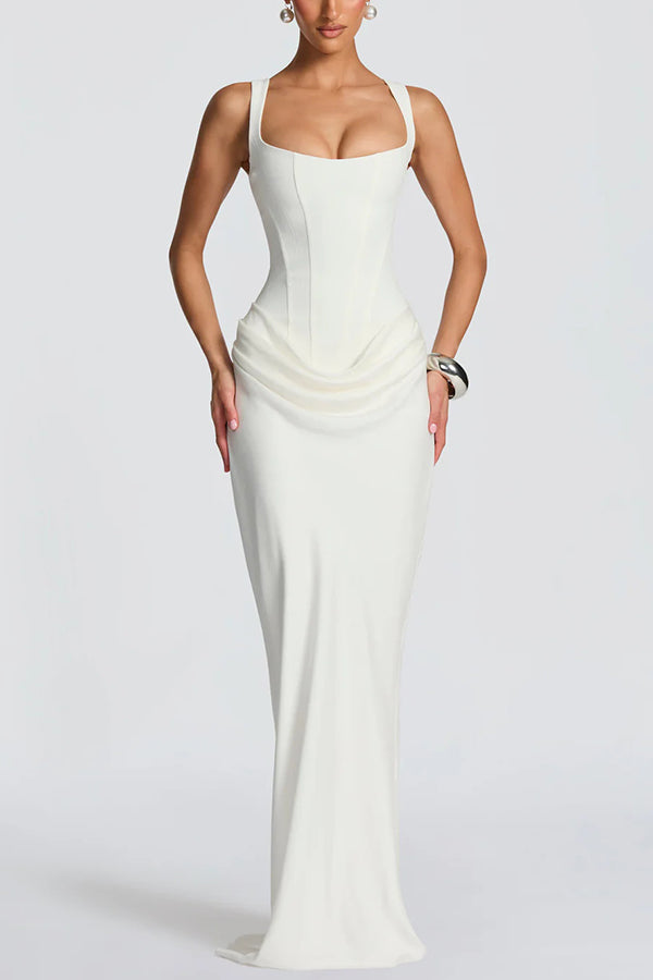 VESTIDO MAXI CORSET ENTALLADO