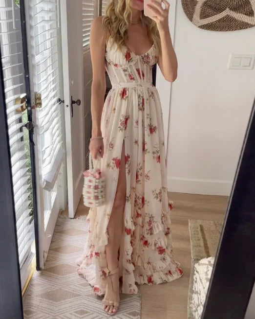 Carla | Vestido Romántico con Estampado Floral