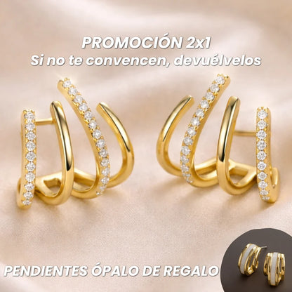 Pack Pendientes Garra 2x1 + Pendientes Ópalo de Regalo 🎁