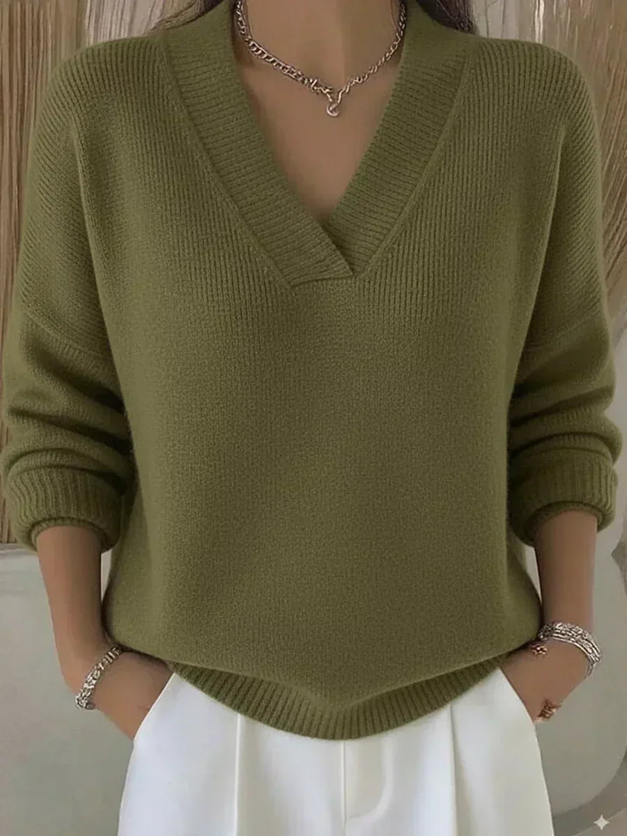 Violeta | Jersey Holgado con Cuello de Pico - imagen 3