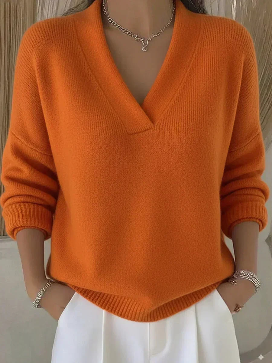 Violeta | Jersey Holgado con Cuello de Pico - imagen 5
