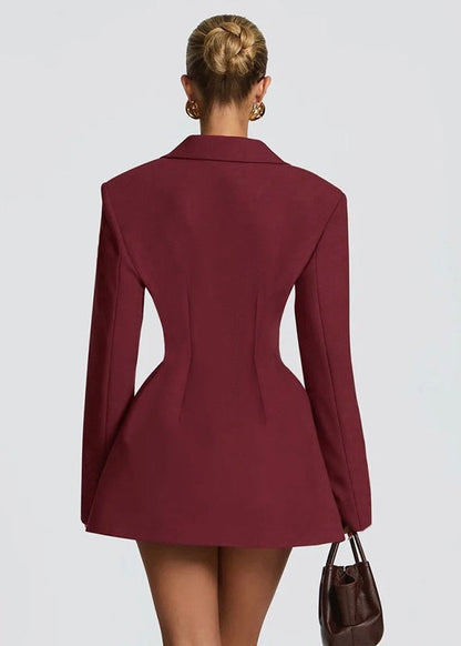 VESTIDO BLAZER MINI ENTALLADO
