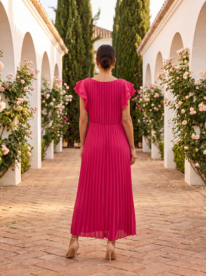 Silvia | Elegante Vestido Largo con Cintura Anudada