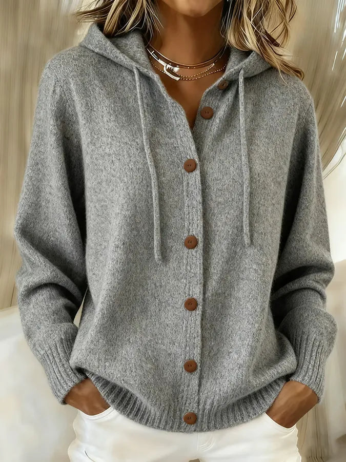 Begoña | Chaqueta de Punto con Capucha y Botones - imagen 6