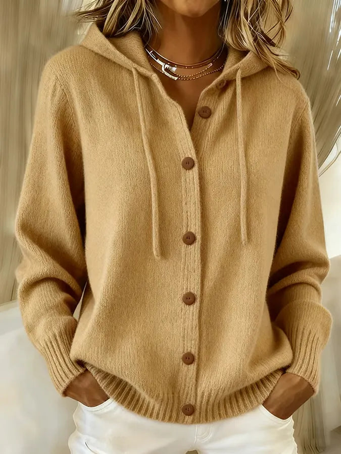 Begoña | Chaqueta de Punto con Capucha y Botones - imagen 3