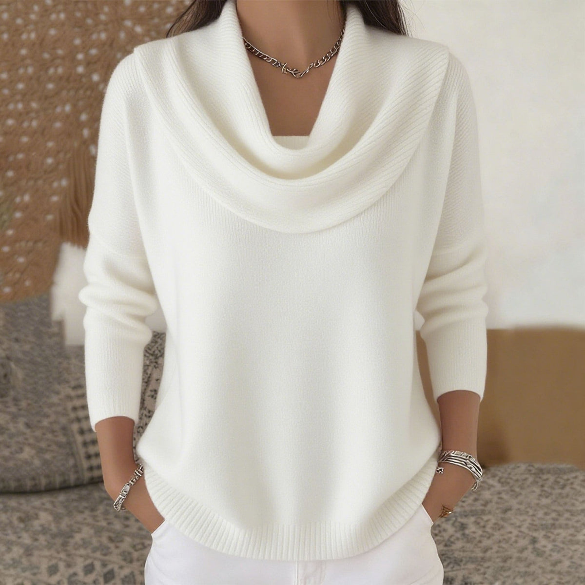 Julia | Jersey con Cuello Drapeado - imagen 8