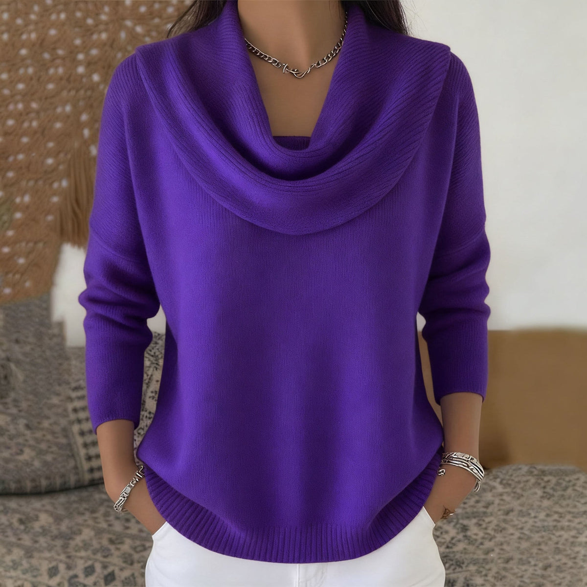 Julia | Jersey con Cuello Drapeado - imagen 6