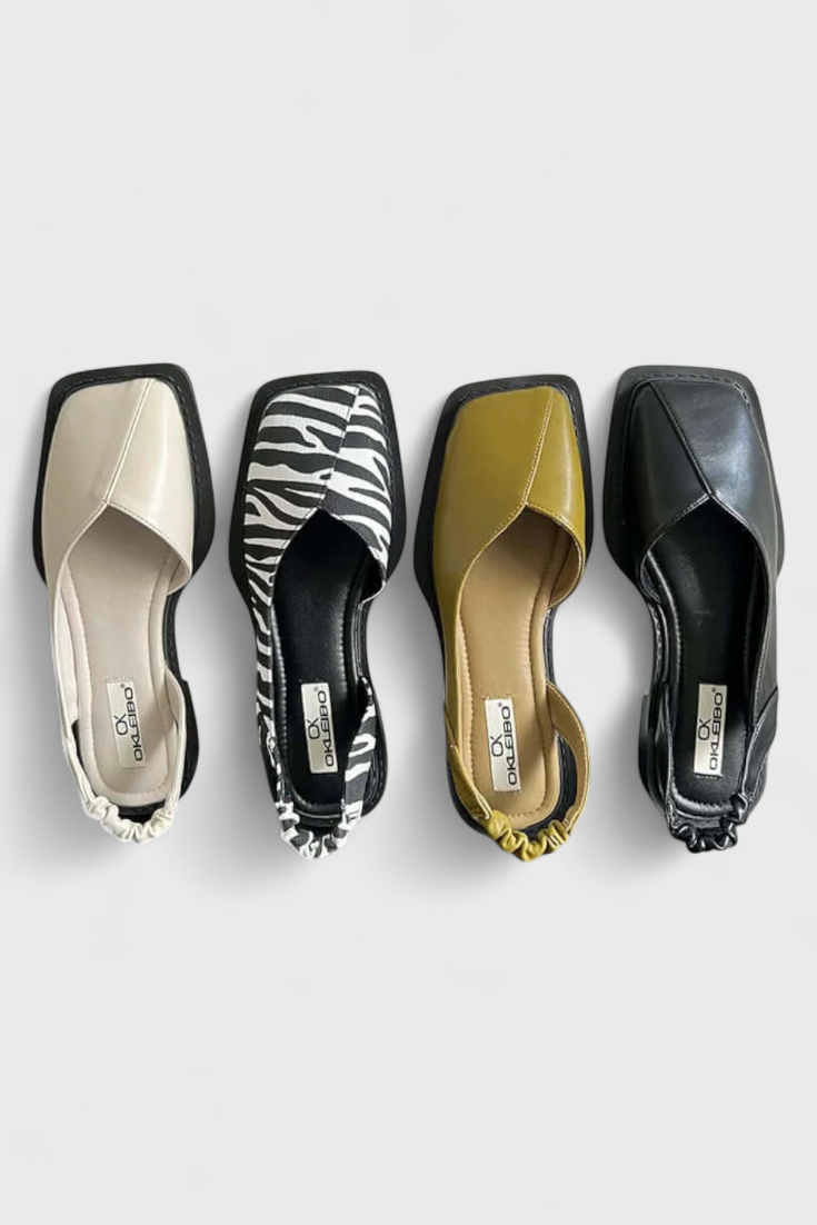 Cora Zapatillas Acolchadas de Punta Cuadrada