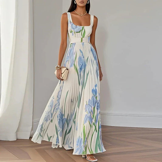 Oriana | Vestido Largo Con Estampado Floral