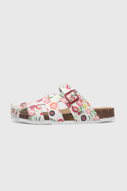 Neya Zuecos de Corcho con Hebilla y Plantilla Acolchada