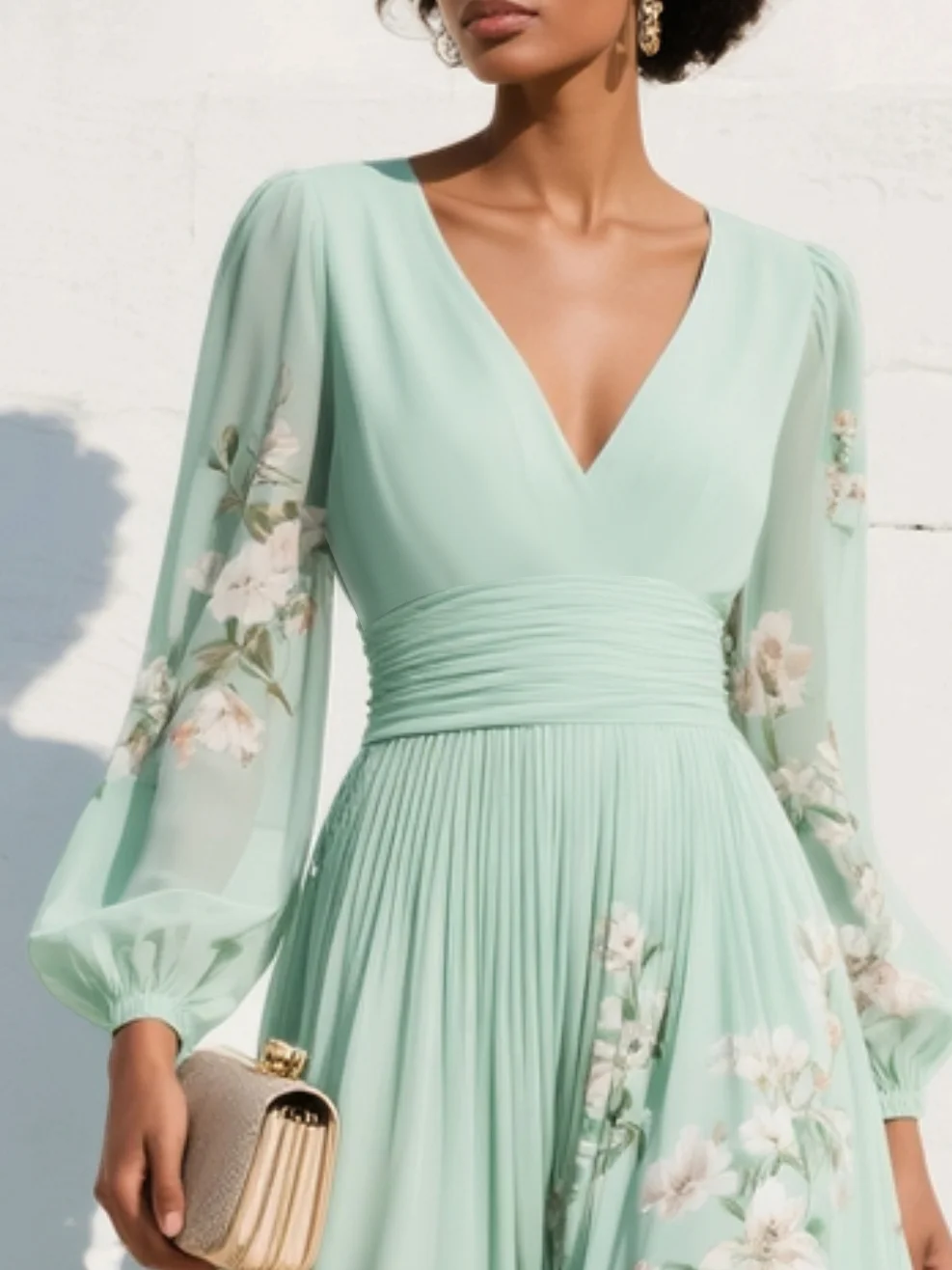 Gisela | Vestido Verde Claro Floral