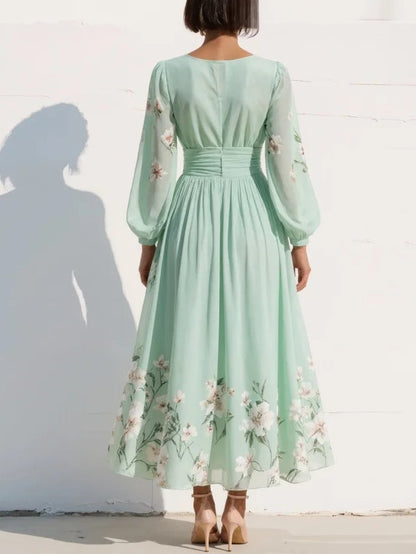 Gisela | Vestido Verde Claro Floral