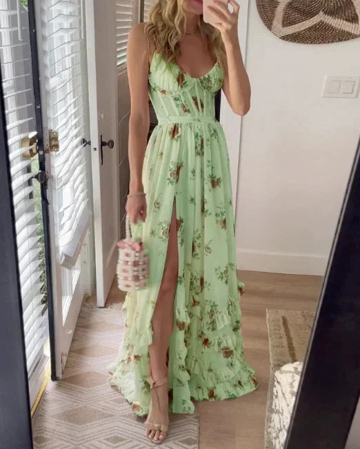 Carla | Vestido Romántico con Estampado Floral