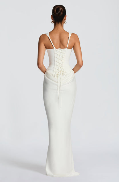 VESTIDO MAXI CORSET ENTALLADO