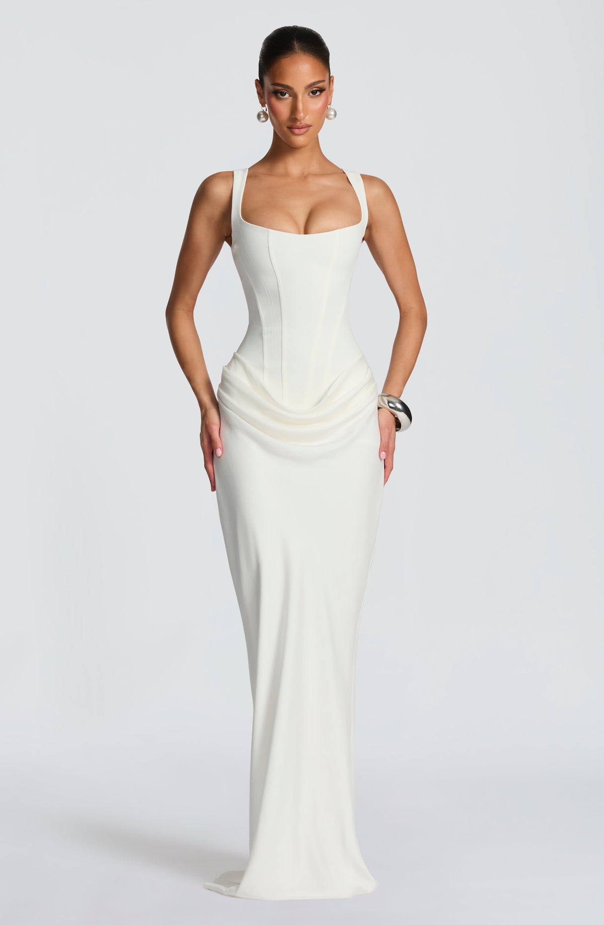 VESTIDO MAXI CORSET ENTALLADO