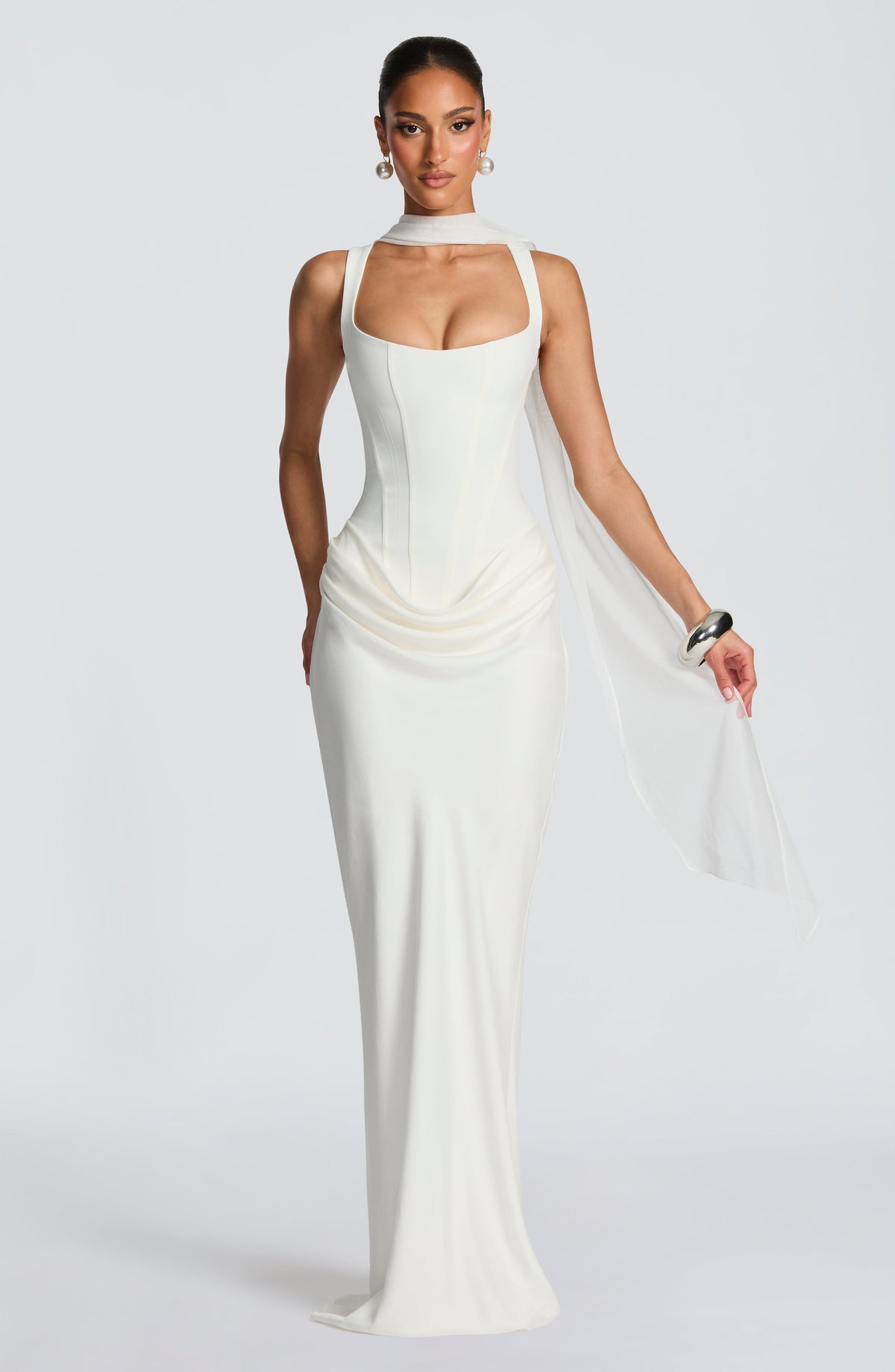 VESTIDO MAXI CORSET ENTALLADO
