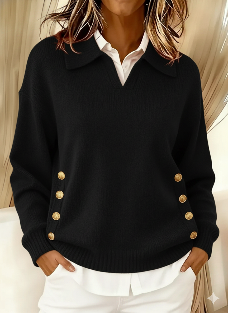 Vicenta | Jersey con Cuello Polo y Botones - imagen 6
