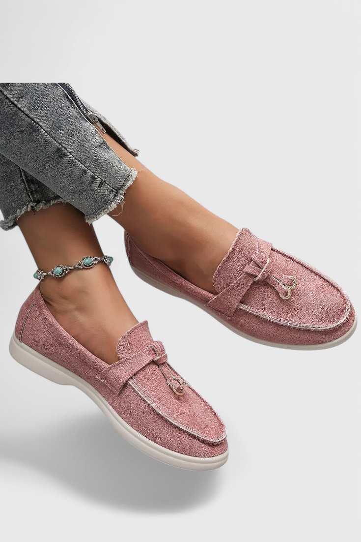 Coralie Mocasines con Acabado Suede