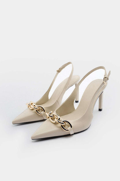Tacones Metálicos con Cadena