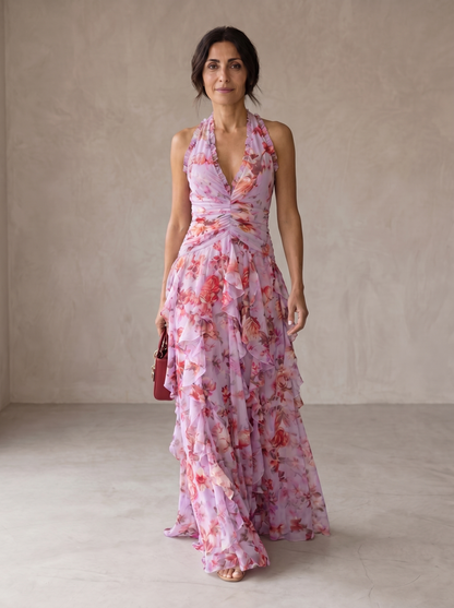 Bella | Vestido Largo Romántico de Rosas
