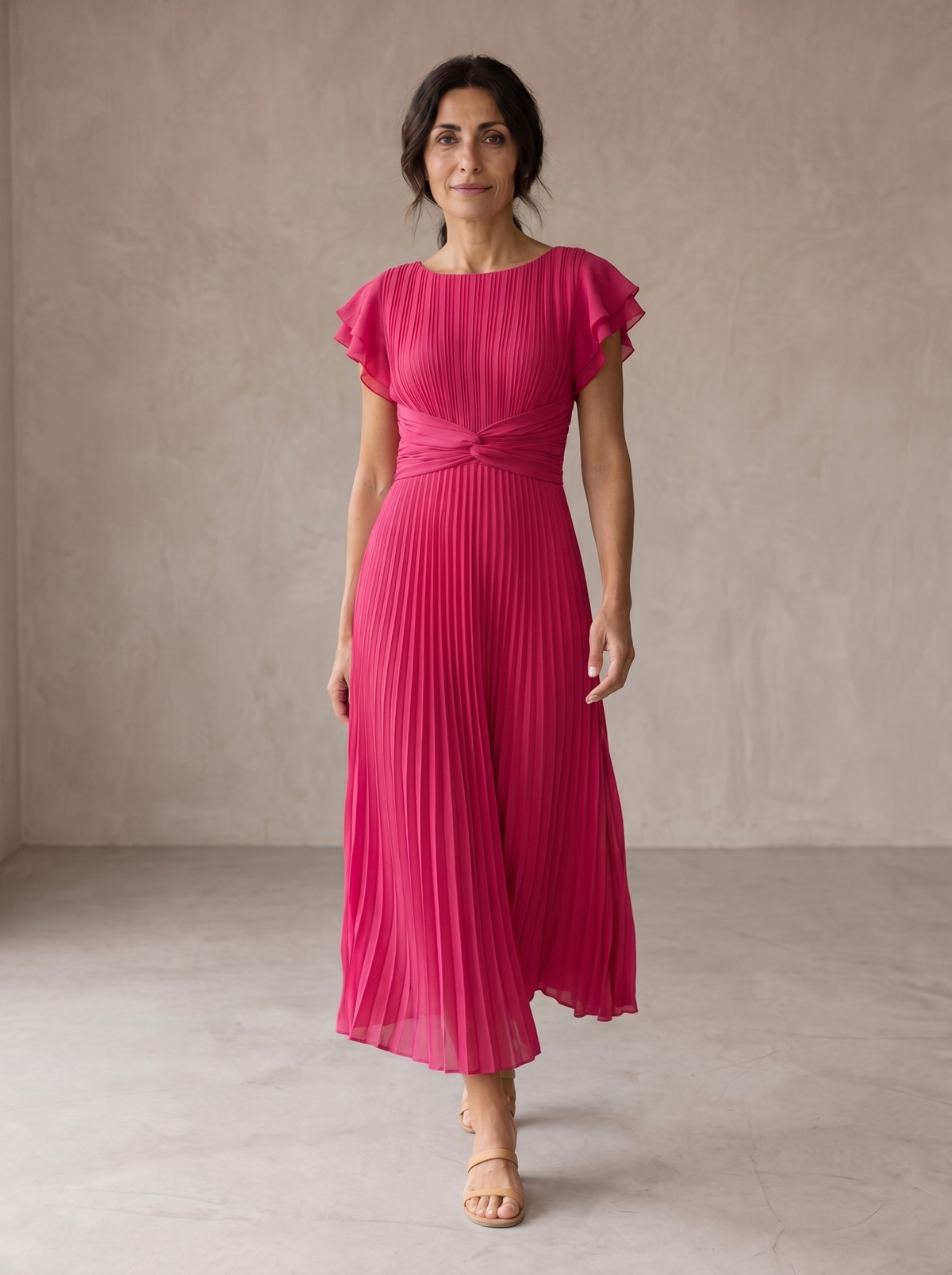 Silvia | Elegante Vestido Largo con Cintura Anudada