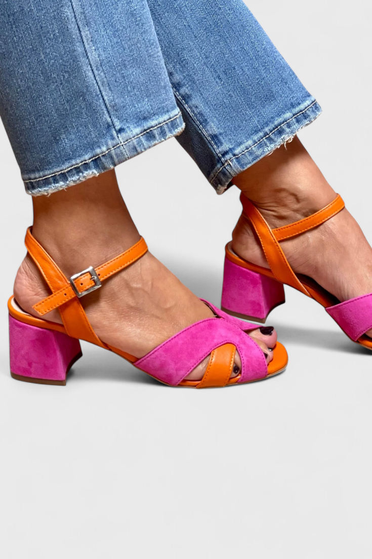 Norma Sandalias Elegantes con Tacón Cómodo y Correa Ajustable
