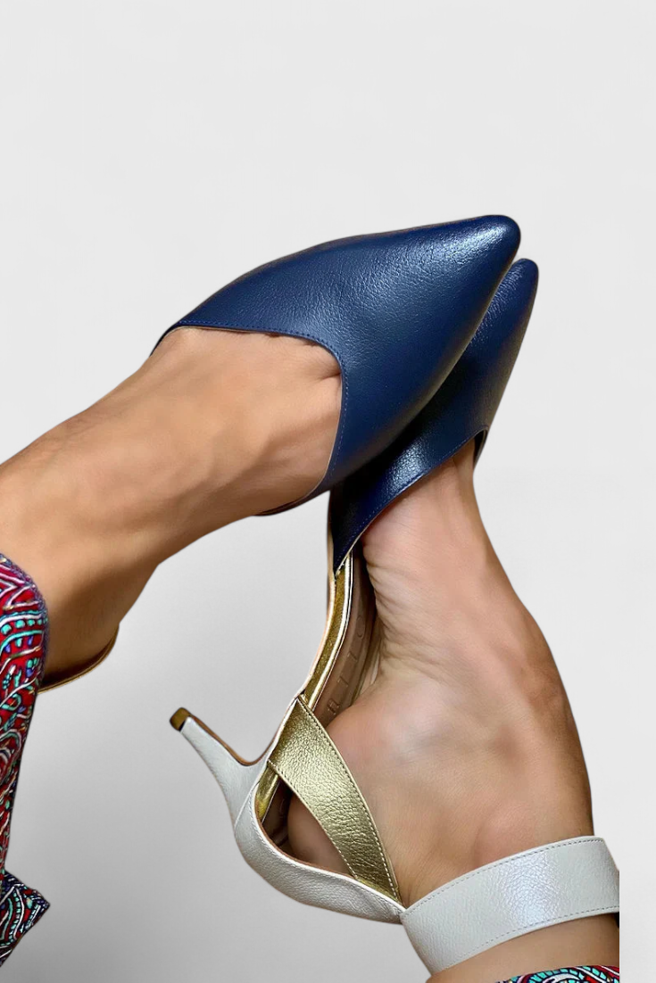 Galfira Zapatos de Tacón Bajo con Punta Afilada y Correa Elegante