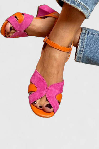 Norma Sandalias Elegantes con Tacón Cómodo y Correa Ajustable