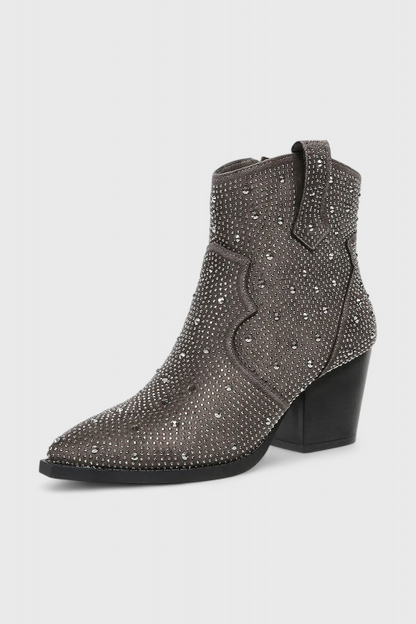 Berenice Botas Elegantes con Patchwork y Cremallera Lateral