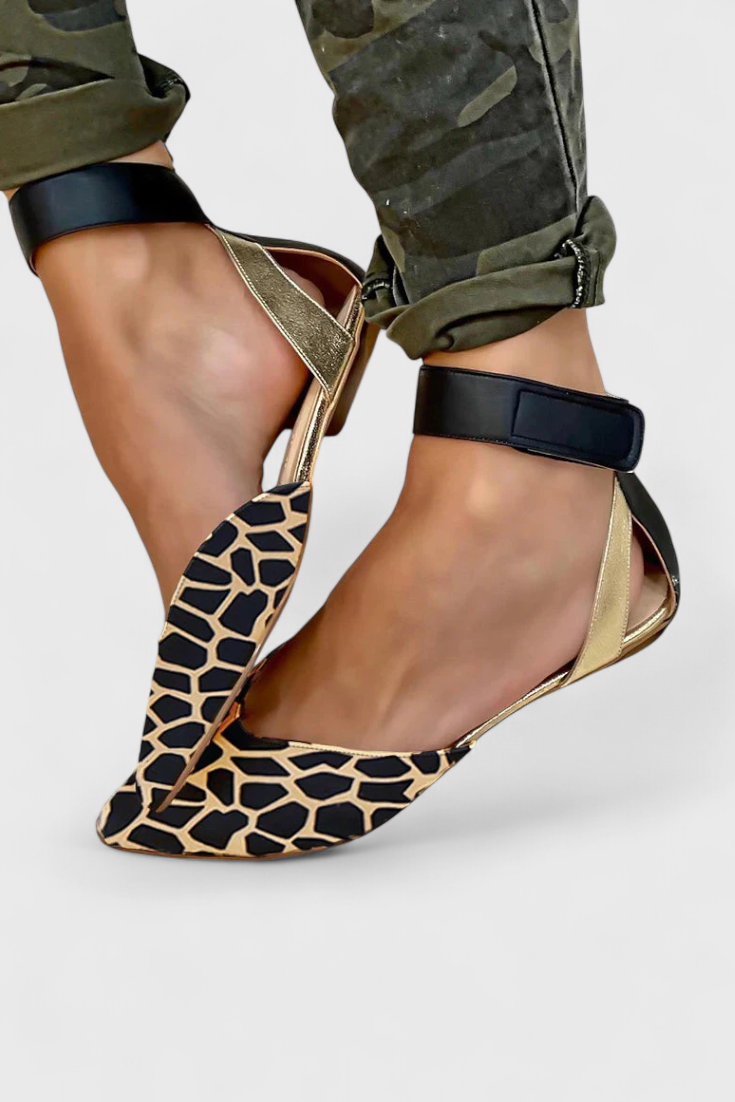 Ninel Zapatillas Elegantes con Tiras de Color y Estilo Atemporal