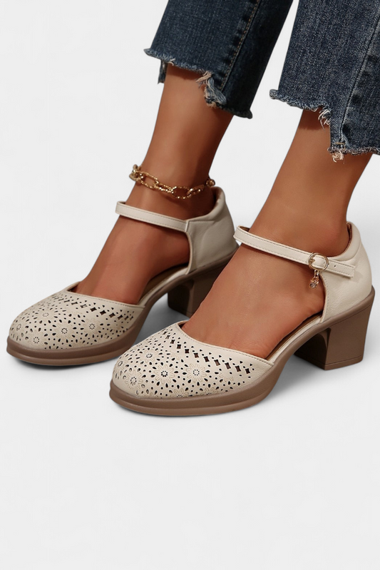 Cirila Botines de Mujer de Cuero Sintético con Hebilla Decorativa