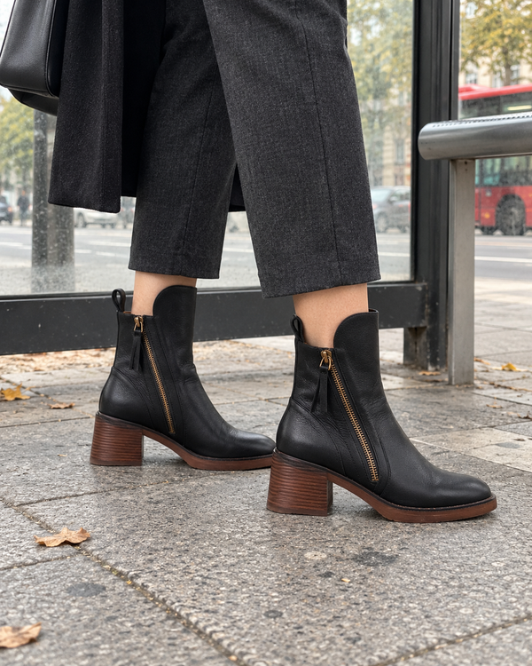 Petra en negro · Imagen de estilo generada con IA