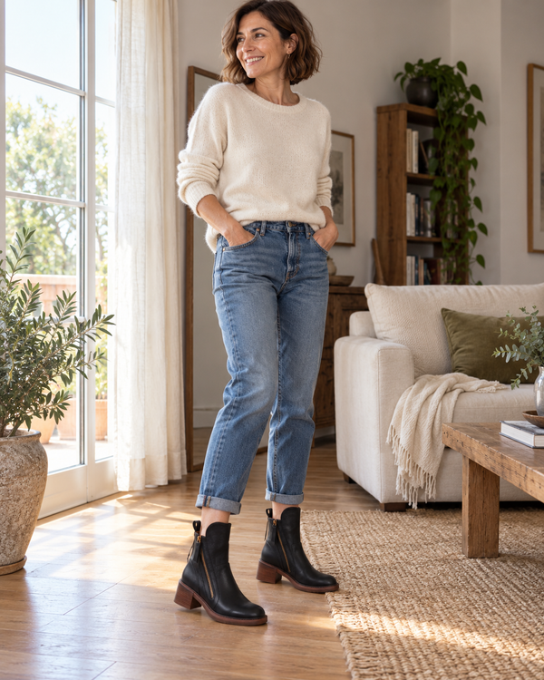 Petra en negro · Imagen de estilo generada con IA