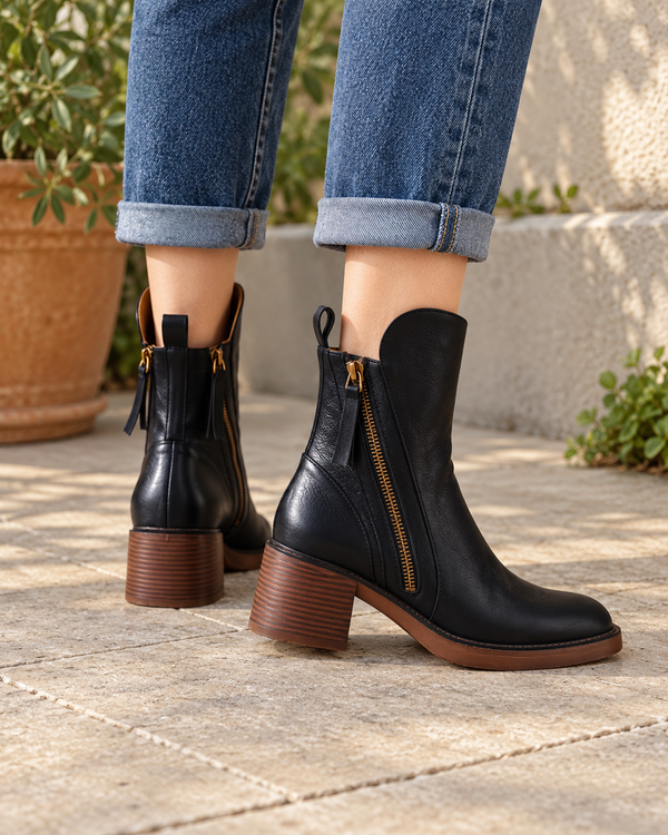 Petra en negro · Imagen de estilo generada con IA