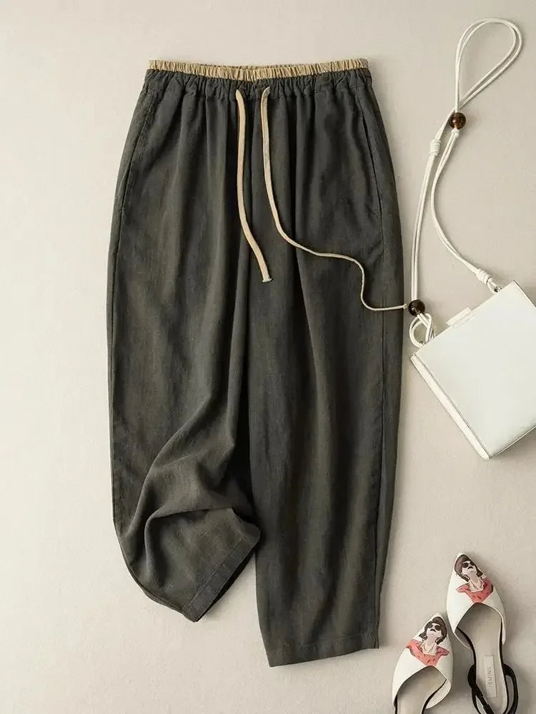 Annalisa | Pantalón bombacho de lino suave — Imagen 4
